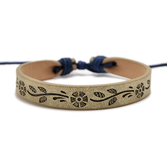 Adjustable Faux Leather Bracelet