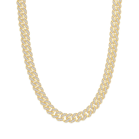 GOLDLUXE 5.29 Ct Moissanite Cuban Chain Necklace for Men