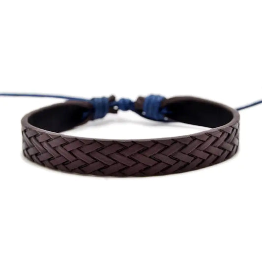 Adjustable Faux Leather Bracelet