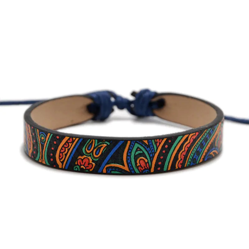 Adjustable Faux Leather Bracelet