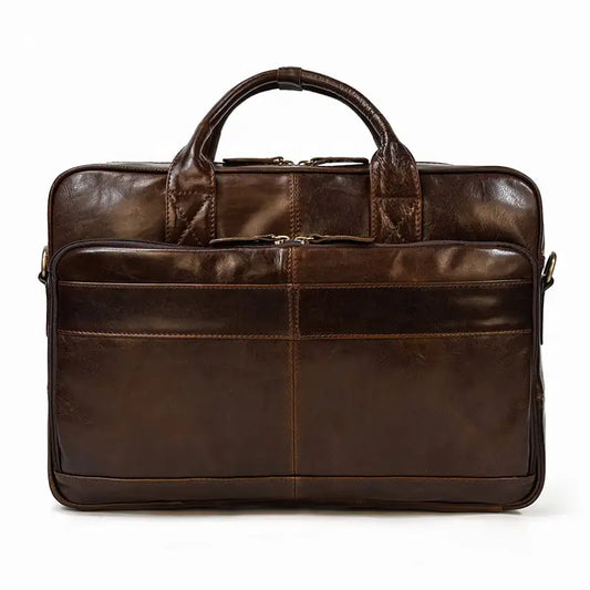 Vintage Men's Genuine Leather Briefcase Bag