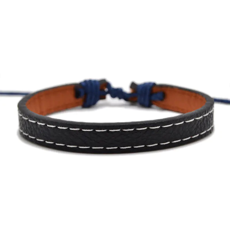 Adjustable Faux Leather Bracelet