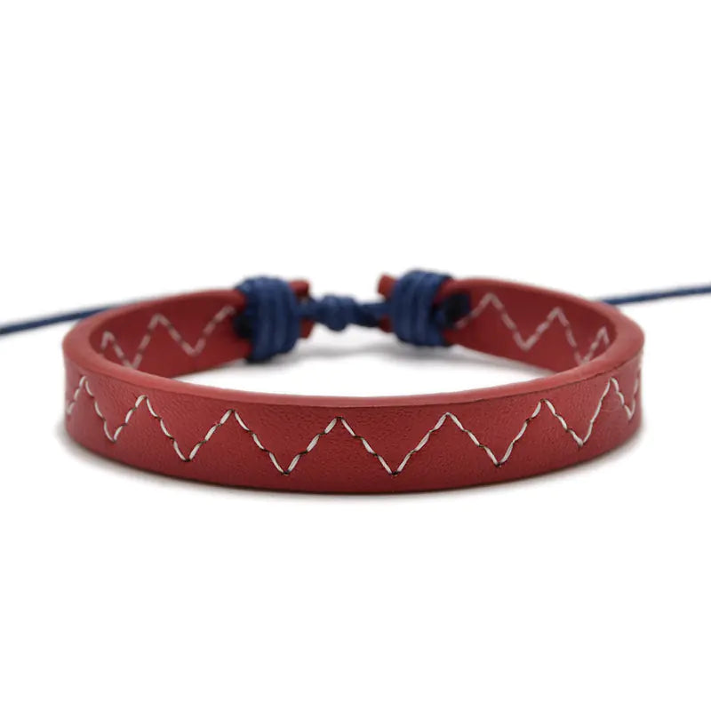 Adjustable Faux Leather Bracelet